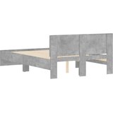  Okvir kreveta s uzglavljem boja betona 120x190 cm | shoptok.hr