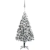 In umjetno božićno drvce LED s kuglicama i snijegom zeleno 400 cm