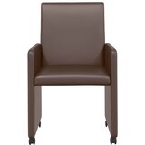  Blagovačke stolice s kotačima 2 pcs Smeđa 57 x 66 x 94 cm | shoptok.hr