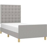  Okvir za krevet s uzglavljem svjetlosivi 80 x 200 cm od tkanine | shoptok.hr