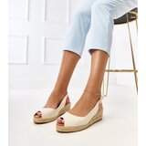 Gemre Beige wedge espadrille sandals Nevarez | ePonuda.com