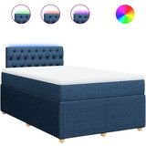 Maison Chic Box spring postelja - Vzmetna postelja z vzmetnico moder 120x200 cm blago SL4111, (21888496) | Shoptok.si