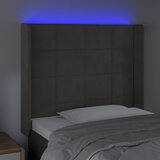  LED uzglavlje tamnosivo 103x16x118/128 cm baršunasto | shoptok.hr