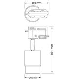 Osram BEAM crni monofazni šinski reflektor 6W u