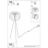 Sollux Bež stojeća svjetiljka s tekstilnim sjenilom (visina 134 cm) Elom – | shoptok.hr