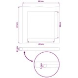  Pravokutni stolni vrh 60 x 40 x 3 cm Pravokutni - Tamno smeđa 90 x 55 x 3 5 cm Živi rub 2 strane | shoptok.hr