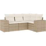  4-dijelni set vrtnih sofa s jastucima bež od poliratana | shoptok.hr