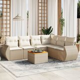 vidaXL 7-dijelni set vrtnih sofa od poliratana s jastucima bež | shoptok.hr