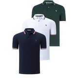 Dewberry TRIPLE SET T8594 MENS T-SHIRT-NAVY BLUE-WHITE-NEFT | Shoptok.si