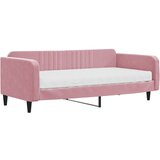 Dnevni krevet s madracem ružičasti 100 x 200 cm baršunasti | shoptok.hr