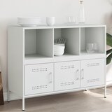 vidaXL Komoda bela 100,5x39x79 cm hladno valjano jeklo Cene
