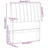 vidaXL tapecirani uzglavlje sivo-smeđa 80 cm čvrsto borovo drvo | shoptok.hr