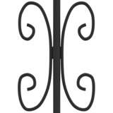  Vrata za ogradu KAMPEN s kopljem na vrhu crna 302 x 100 cm čelična | shoptok.hr