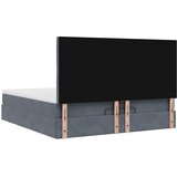  Okvir kreveta s madracima tamnosivi 200x200cm baršunasti | shoptok.hr