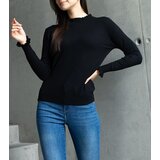 UR/CEO Black soft cardigan with ruffle detail Luel | shoptok.hr