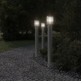  Vanjske podne svjetiljke sa senzorima 3 kom srebrne 110cm čelik | shoptok.hr