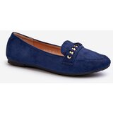 Boto Shiny Women's Moccasins with Chain Navy Aredilla | Shoptok.si