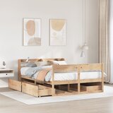 vidaXL Posteljni okvir brez vzmetnice 160x200 cm trdna borovina Cene