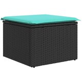  6-dijelni set vrtnih sofa s jastucima crni od poliratana bagrem | shoptok.hr
