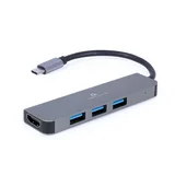 station USB adapter Type-C to HDMI + USB HUB 3.2 GEMBIRD A-CM-COMBO2-01