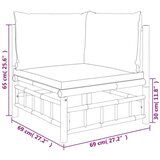  9-dijelna vrtna garnitura od bambusa s tamnosivim jastucima | shoptok.hr