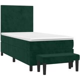 Box spring krevet s madracem tamnozeleni 80 x 200 cm baršunasti | shoptok.hr