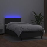  box spring s madracem LED crni 90x200 cm od umjetne kože | shoptok.hr