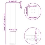  Noge za klub stolić 4 kom Crne 42-44 cm Čelične | shoptok.hr