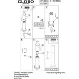 Globo 3159BCS-spoljašnja lampa sa senzorom BOSTON 1xE27/15W/230V IP44 110cm crna/bakar | Eponuda.com