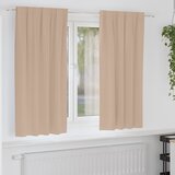  Zavjese za blackout s prstenovima 2 pcs Sivo-smeđa 175 x 140 cm Slike