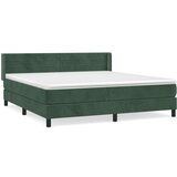 vidaXL Box spring postelja z vzmetnico temno zelena 180x200 | Shoptok.si