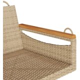  Klupa za ljuljanje bež 63x62x40 cm od poliratana | shoptok.hr
