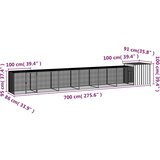  Kavez za kokoši antracit 700 x 91 x 100 cm od pocinčanog čelika | shoptok.hr