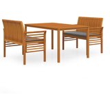  3-dijelni vanjski blagovaonski set s jastucima bagremovo drvo | shoptok.hr