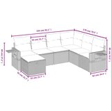  7-dijelni set vrtnih sofa sivi od poliratana | shoptok.hr
