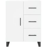 Visoka komoda bijela 69,5x34x180 cm konstruirano drvo Slike
