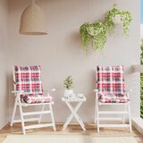  The Living Store Blazina za stol 2 kosa rdeča karirasta oxford tkanina - Blazina Za Stol Z Nizkim Naslonjalom, (21487255) Cene