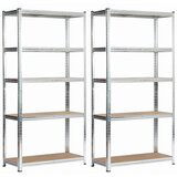 AKORD 2x METAL SHELF 90x40x180 SREBRNA, (21703438) | Shoptok.si