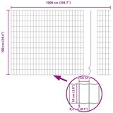 Euro ograda 1 x 10 m Željezo prekriveno PVC-om | shoptok.hr