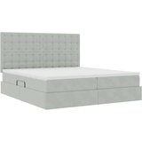  Postelja s shranjevanjem Svetlo siva 180 x 200 cm Žamet, (5000099727) | Shoptok.si