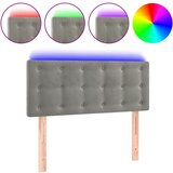 Maison Chic led posteljno vzglavje - vzglavna omarica - nočna omarica svetlo sivo 80x5x78/88 cm žamet, (21708291) Cene