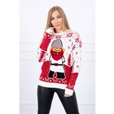 Kesi Christmas sweater with Santa Claus ecru Cijene