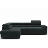 ELTAP Zelena kotna sedežna garnitura iz rebrastega žameta (levi kot/v obliki črke L) Colesio – | Shoptok.si