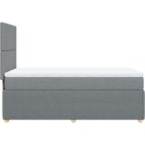 vidaXL Box spring postelja z vzmetnico svetlo siva 90x190 cm blago | Shoptok.si