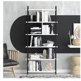 Hanah home polica za knjige roza black white Cene