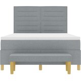  Okvir kreveta s madracem Set od 2 Svijetlosiva Tkanina | shoptok.hr