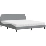 Krevet s madracem Dover svjetlosivi 180x200 cm od tkanine | Eponuda.ba