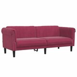 Maison Chic kavč - Sofa - Kanape trosed vinsko rdeč žamet, (21726851) Cene
