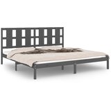 The Living Store Posteljni okvir siv iz trdne borovine 200x200 cm - Posteljni Okvir, (21524536) | Shoptok.si