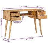 vidaXL Radni stol s ladicama 110x47x76 cm masivno drvo manga | shoptok.hr